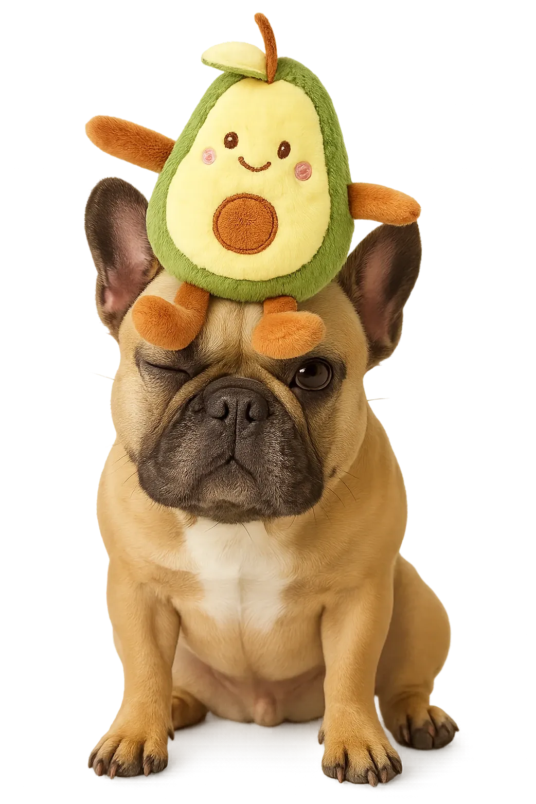 Perro feliz con productos de la caja Huellitas